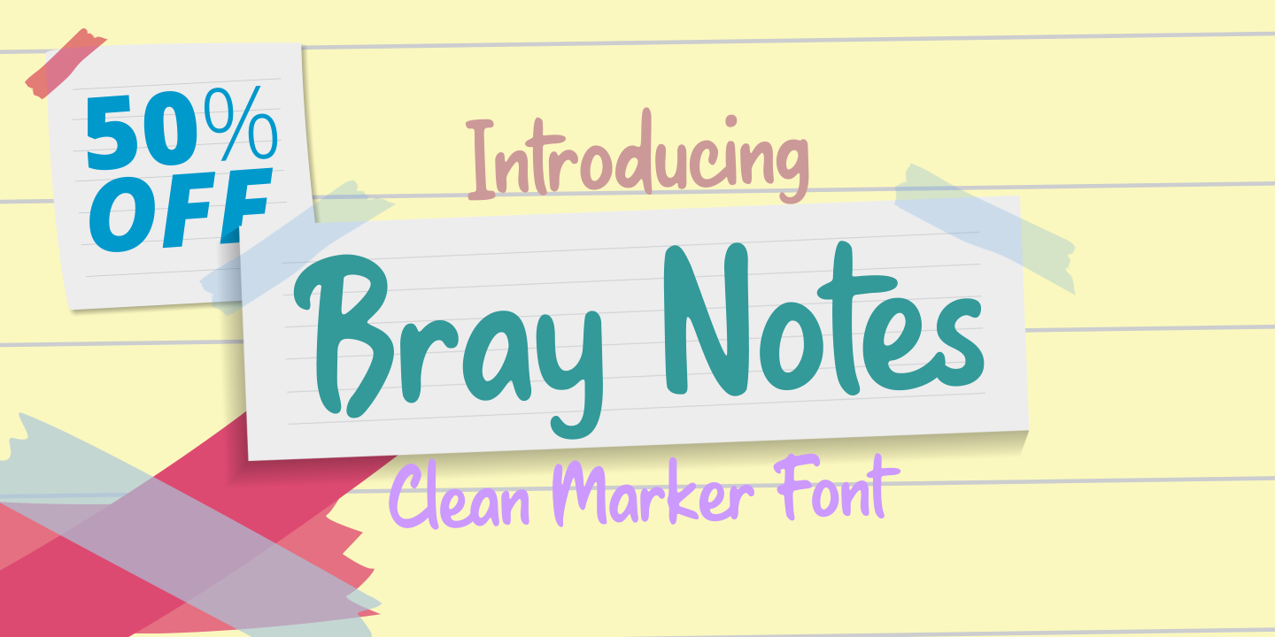 Пример шрифта Bray Notes
